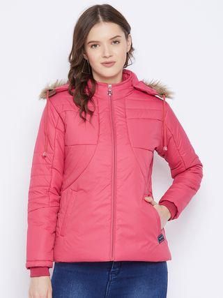 Women's Winter Wear Solid Parka Jacket