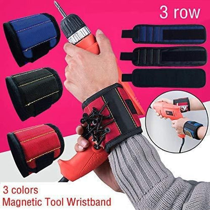Magnetic Wrist Band for Holding Small Metal Accessories & Tools